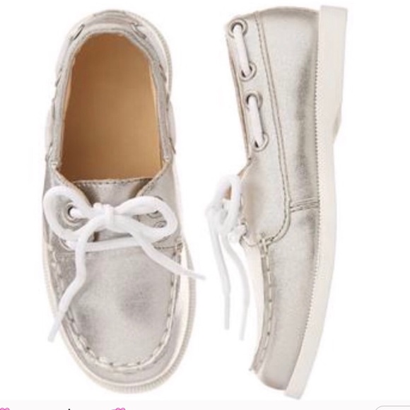 Gymboree Other - Gymboree silver boat shoes